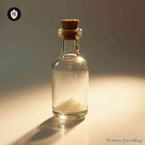 Thryptomene Denticulata remote imprint device for quantum field alignment and distance energy relay transmission