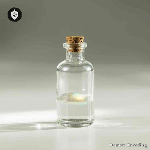 Anhydrite quantum transmission conduit for remote imprint and energetic charge alignment in distance energy relay