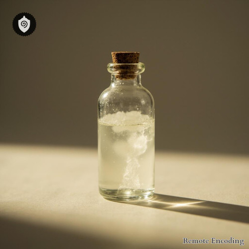 Wavellite visualized as quantum relay node held in quantum-coded relay.