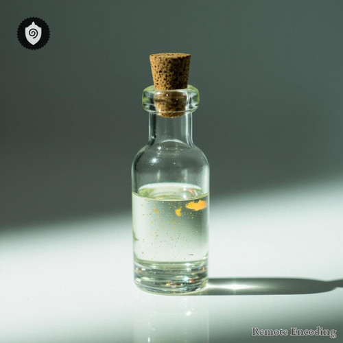 Fergusonite visualized as invisible energy chain merged in encoded matrix zones.