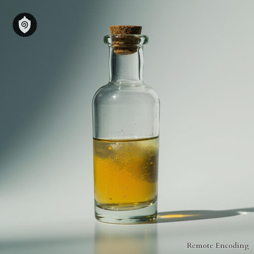 Gadolinite visualized as digital transfer link structured through data vibration.