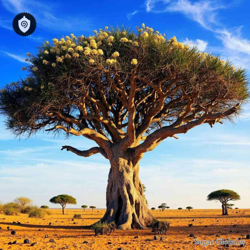 Acacia Erioloba sugar spheres in uniform orb form for energetic homeopathic (nonmedical) dry-form presentation and storage