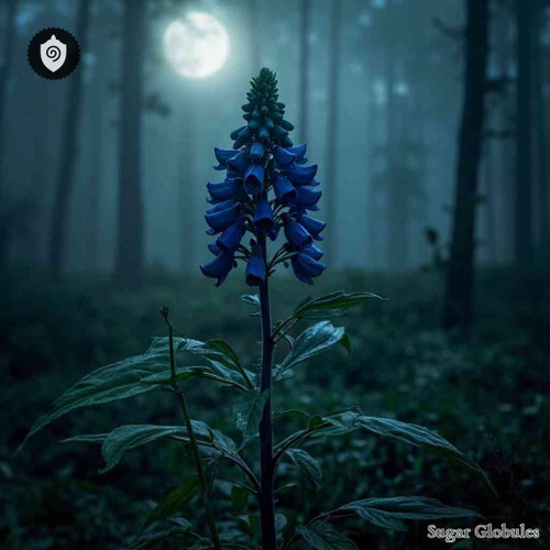 Aconitum Ferox sugar spheres in compact orb format for energetic homeopathic (nonmedical) dry-form presentation and storage