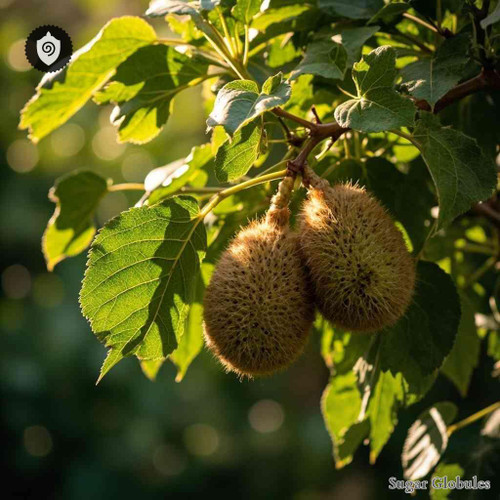 Actinidia Chinensis sugar spheres in consistent orb shape for energetic homeopathic (nonmedical) dry-form product presentation