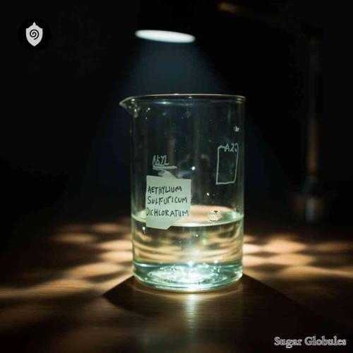 Aethylium Sulfuricum Dichloratum sugar granules in precise orb form for energetic homeopathic (nonmedical) dry storage presentation