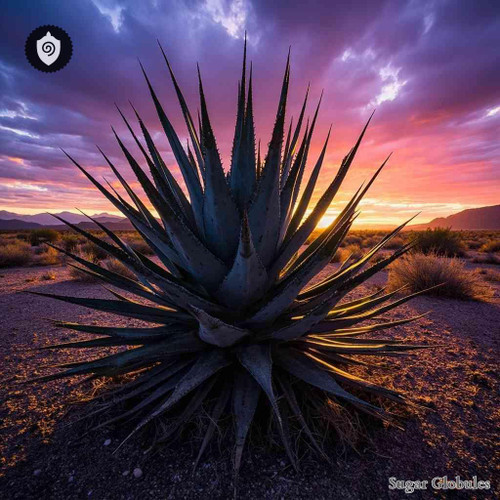 Agave Americano sugar spheres in pellet form, uniform-sized granules for energetic homeopathic (nonmedical) dry-form presentation