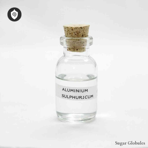 Aluminium Sulphuricum sugar spheres in precise orb form for energetic homeopathic (nonmedical) dry storage and physical presentation