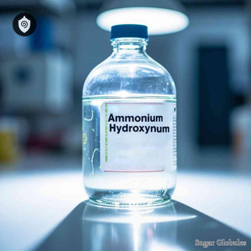 Ammonium Hydroxynum sugar granules in spherical form for energetic homeopathic (nonmedical) dry-form physical presentation