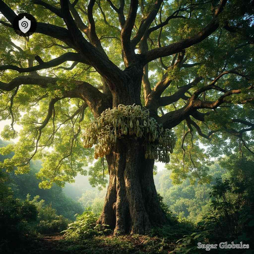 Anadenanthera Peregrina sugar granules in orb format for standardized energetic homeopathic (nonmedical) dry-form presentation