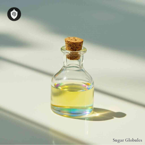 Anthrakokali sugar granules in uniform orb format for energetic homeopathic (nonmedical) physical remedy presentation