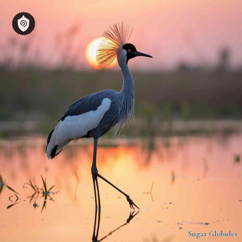 Anthropoides Virgo sugar spheres in compact pellet form for energetic homeopathic (nonmedical) dry presentation and storage