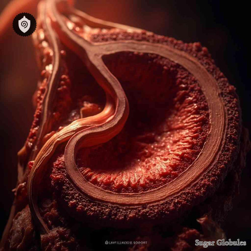 Aorta sugar granules in precise orb format for energetic homeopathic (nonmedical) dry-form presentation and organized storage