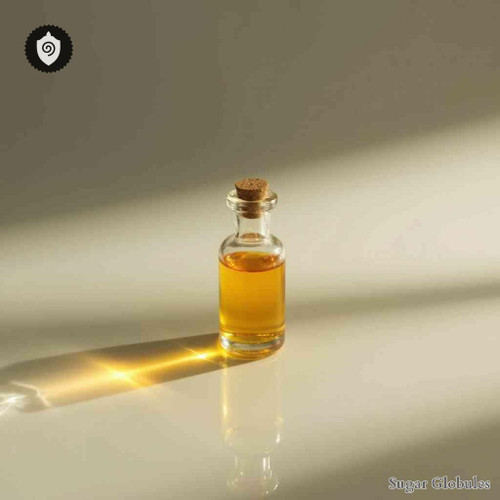 Aqua Himalaya sugar spheres in uniform orb form for energetic homeopathic (nonmedical) granule presentation and dry-format listing