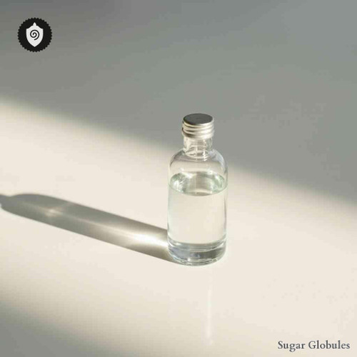 Aqua Nova sugar spheres in precise orb form for energetic homeopathic (nonmedical) physical granule presentation and storage