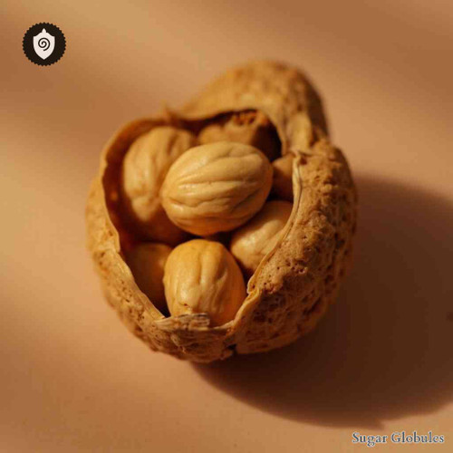 Arachis Hypogaea sugar spheres in uniform orb format for energetic homeopathic (nonmedical) dry-form physical presentation