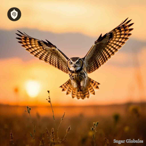 Asio Flammeus sugar spheres in compact orb format for energetic homeopathic (nonmedical) physical remedy presentation