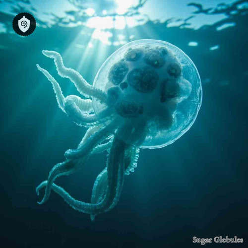 Aurelia Aurita - Medusa sugar spheres in uniform orb format for energetic homeopathic (nonmedical) dry-form presentation