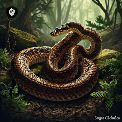 Austrelaps Labialis sugar spheres in uniform orb format for energetic homeopathic (nonmedical) physical product presentation