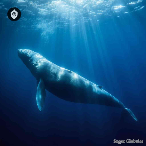 Balaenoptera Musculus sugar orbs in spherical form for energetic homeopathic (nonmedical) remedy presentation and dry storage