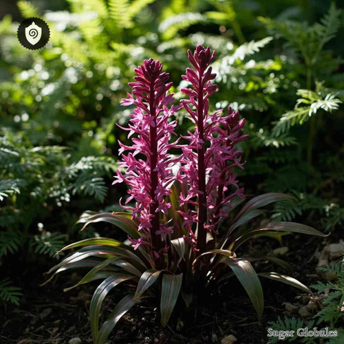 Balbisia Verticillata sugar spheres in uniform orb form for energetic homeopathic (nonmedical) physical remedy presentation