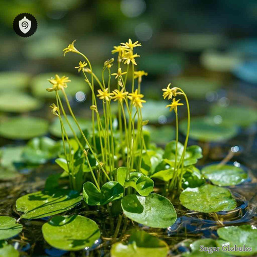 Baldellia Ranunculoides sugar spheres in orb form for energetic homeopathic (nonmedical) dry presentation and uniform pellet dosing