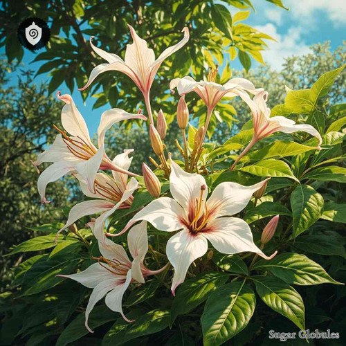 Bauhinia Forficata sugar spheres in pellet format for energetic homeopathic (nonmedical) dry form storage and presentation