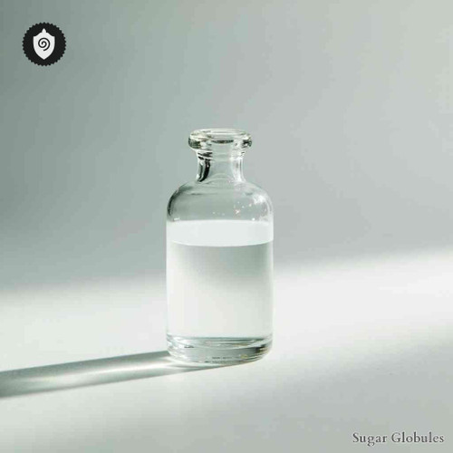 Benzinum Dinitricum sugar spheres in consistent orb shape for energetic homeopathic (nonmedical) dry-form presentation