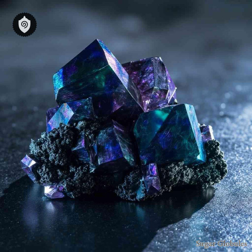 Bismuth Iodatum sugar granules in spherical form for energetic homeopathic (nonmedical) dry-form presentation and uniform dosing