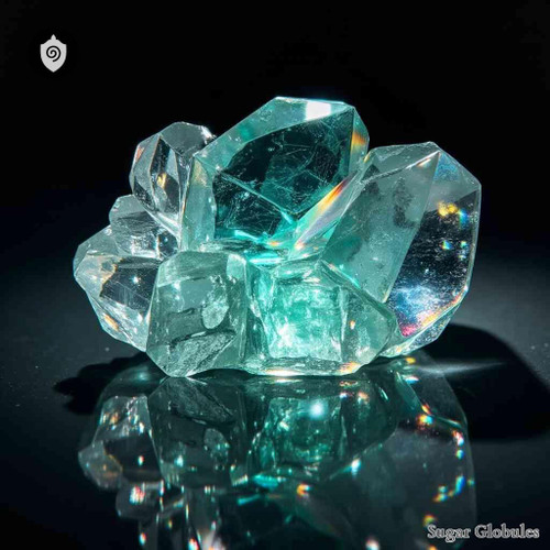 Borium Phosphoricum sugar granules in consistent orb form for energetic homeopathic (nonmedical) dry-form presentation and storage