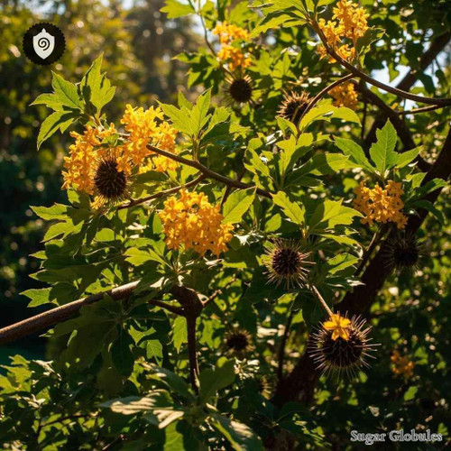 Caesalpina Bonducella sugar granules in precise orb format for energetic homeopathic (nonmedical) dry-form presentation