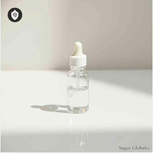 Cainca sugar granules in compact orb form for energetic homeopathic (nonmedical) product presentation and dry, uniform storage