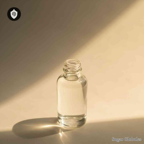 Calcarea Caustica sugar spheres in precise orb form for energetic homeopathic (nonmedical) dry-form physical presentation