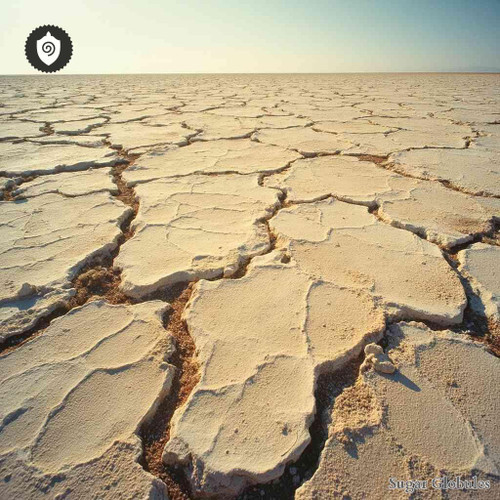 Caliche sugar granules in orb format for energetic homeopathic (nonmedical) product display and dry storage presentation