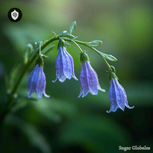 Campanula Cochleariifolia sugar granules in standard orb form for energetic homeopathic (nonmedical) dry format presentation