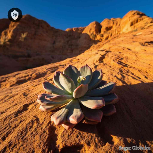 Canyon Dudleya sugar granules in standard orb form for energetic homeopathic (nonmedical) dry presentation and uniform storage