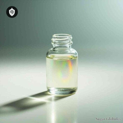 Caproicum Acidum sugar spheres in pellet form for energetic homeopathic (nonmedical) solid presentation and organized storage