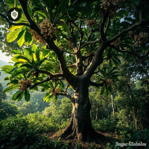 Carapa Guianensis sugar spheres in precise orb format for energetic homeopathic (nonmedical) dry-form presentation and storage