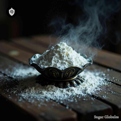 Cascarilla sugar spheres in precise orb format for energetic homeopathic (nonmedical) pellet presentation and physical remedy storage