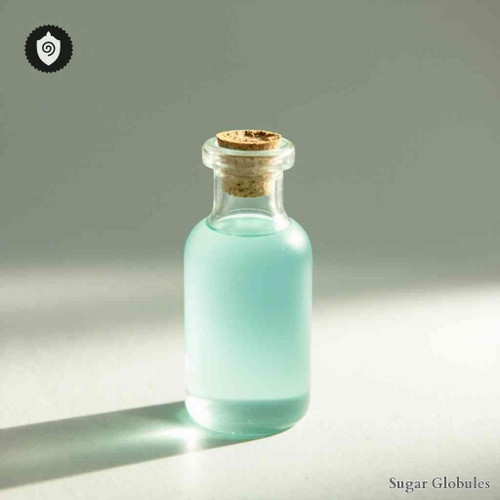 Cerium Muriaticum sugar spheres in precise orb form for energetic homeopathic (nonmedical) dry-form presentation and storage