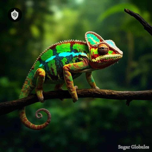 Chamaeleo Zeylanicus sugar spheres in pellet form for energetic homeopathic (nonmedical) remedy presentation and dry storage