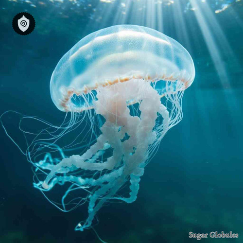 Chironex Fleckerii sugar spheres in orb format for energetic homeopathic (nonmedical) dry-form presentation and precise dosing