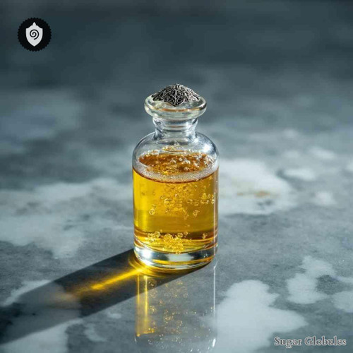 Chloroquinum Phosphoricum sugar orbs in spherical format for energetic homeopathic (nonmedical) dry-form presentation