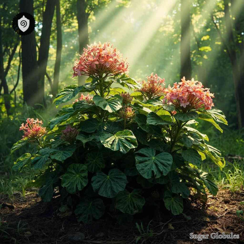 Clidemia Capitellata sugar granules in spherical form, ideal for energetic homeopathic (nonmedical) remedy packaging and storage