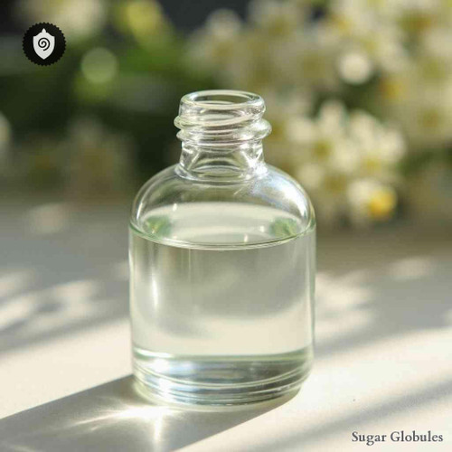 Codeinum Phosphoricum sugar spheres in orb format for energetic homeopathic (nonmedical) product listing and dry storage presentation