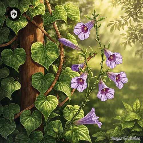 Convolvulus Turpenthum sugar spheres in compact orb form for energetic homeopathic (nonmedical) dry-format presentation