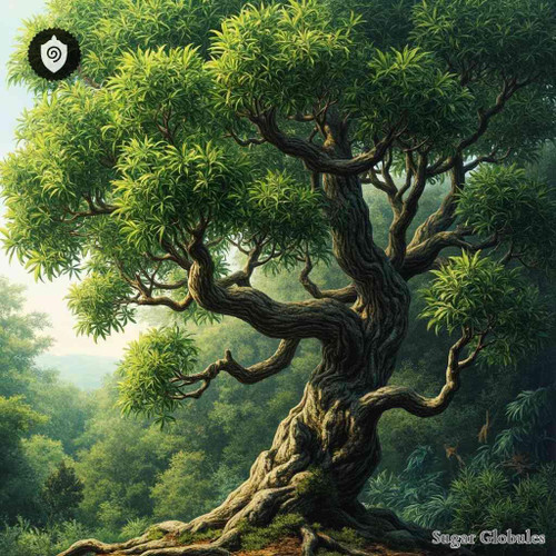 Cornus Alternifolia sugar spheres in consistent orb form for energetic homeopathic (nonmedical) dry-form presentation and storage