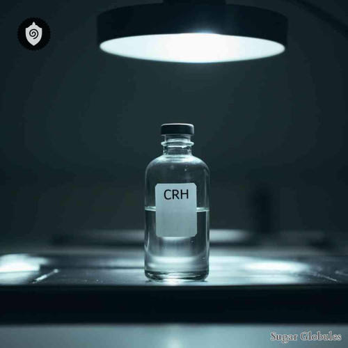 Corticotropin-Releasing Hormone sugar spheres in uniform orb format for energetic homeopathic (nonmedical) physical remedy presentation