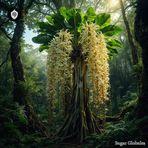 Couratari Scottmorii sugar spheres in dry pellet form for energetic homeopathic (nonmedical) physical presentation and storage