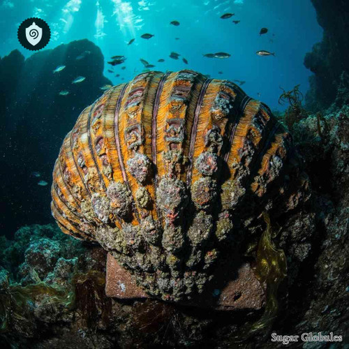 Crassadoma Gigantea sugar spheres in uniform orb form for energetic homeopathic (nonmedical) dry-form remedy presentation