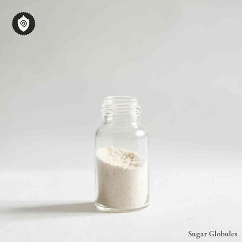 Cretae Mineralis Pulvis sugar spheres in pellet form for energetic homeopathic (nonmedical) dry-format physical presentation